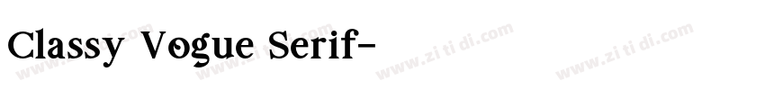 Classy Vogue Serif字体转换